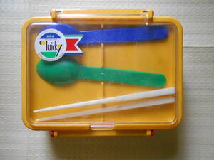  lunch box poly- styrol One's best friend spoon / Fork / chopsticks attaching used 