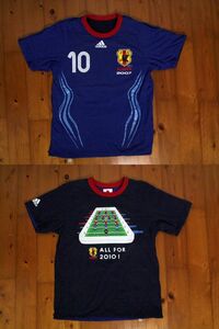 ★微難有☆キリン×JFA★2010日本代表ユニフォーム リバーシブル 半袖Tシャツ コットンＴS 