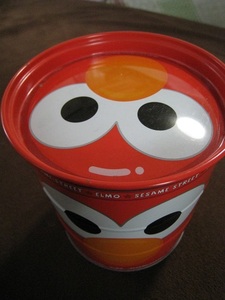 # prompt decision commodity USJ empty can Sesame Street Elmo steel drum can * used *