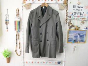 ♪服4183_P6♪ 長袖　秋冬用(やや厚地)ステンカラーコート MEN'S MELROSE メンズ メルローズ 【4】（推定Ｌ位？）Used～iiitomo～