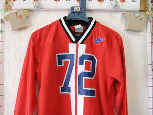 ! clothes 4265! Junior long sleeve V neck sport shirt (72 number ) NIKE Nike Junior М[150] Used ~iiitomo~