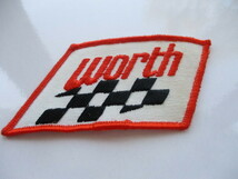 WORTH ワース レース旗 フラッグ レーシング ユニフォーム オートレース ワッペン/ 刺繍 F1 自動車 オートバイ バイク ビンテージ 31_画像5