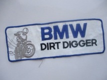 【中古品】 【大きめ】BMW DIRT DIGGER バイク オートバイ ワッペン/ F1 レーシング 自動車 バイク 整備 ヴィンテージ B01_画像1