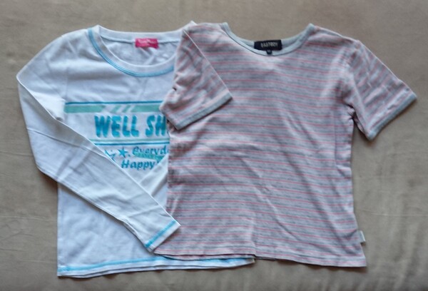 女児 長袖&半袖Tシャツセット 130