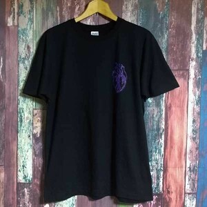 送込　背骨＆心臓　Spine＆Heart　半袖Tシャツ　黒 XLサイズ