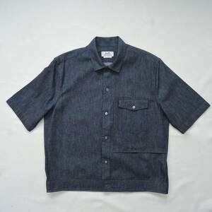 # new goods unused goods # regular price 13,5 ten thousand jpy HERMES Hermes Denim Short sleeve shirt indigo 