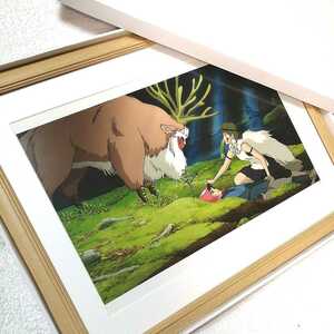 Art hand Auction Super rare! Studio Ghibli Princess Mononoke [framed item] Ghibli poster, Ghibli calendar, Ghibli painting, original reproduction, postcard. Hayao Miyazaki, Ma row, Princess Mononoke, others