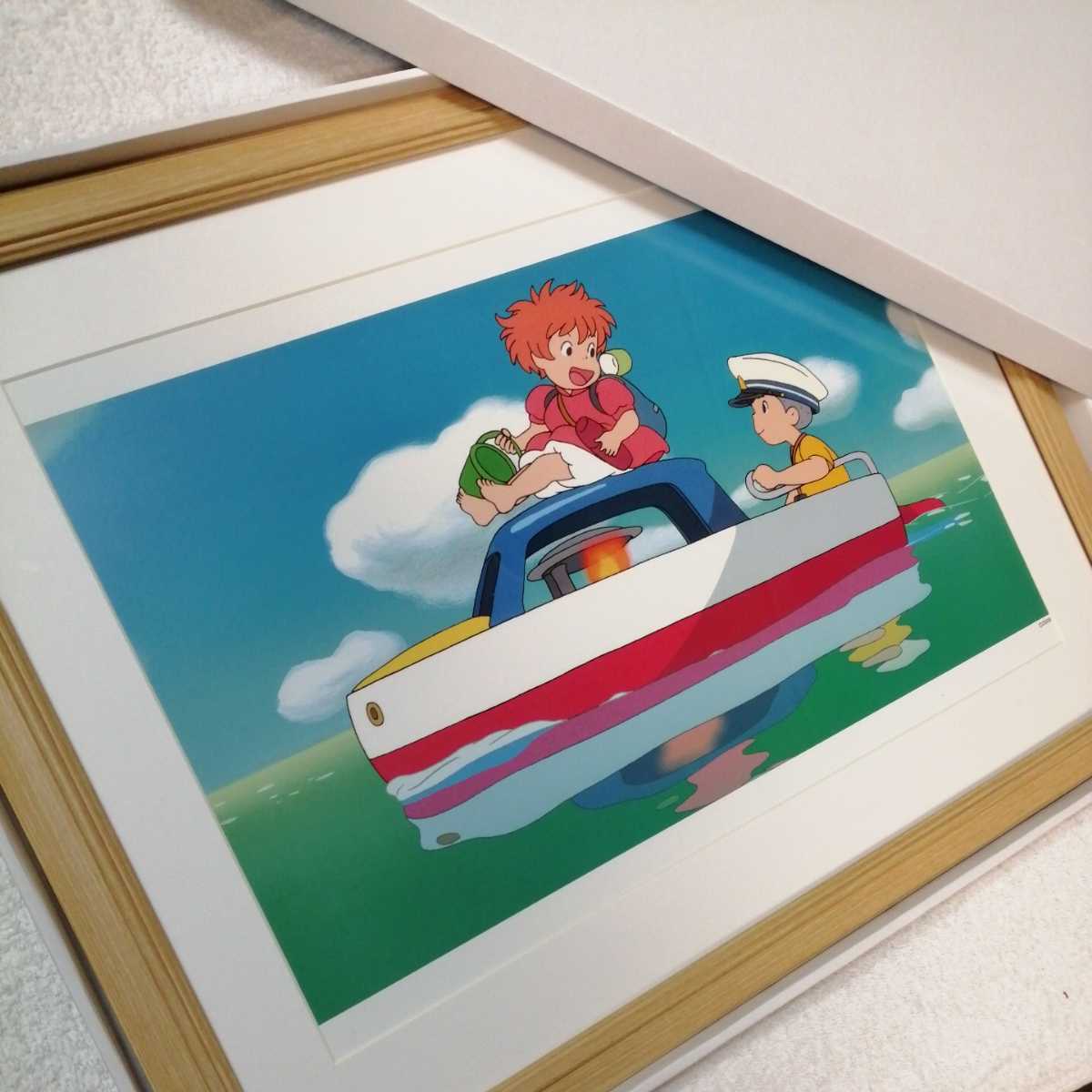 Sehr selten! Studio Ghibli Ponyo auf der Klippe [Gerahmter Artikel] Poster Wandbehang Gemälde Postkarte Reproduktion Original Ghibli Kalender Hayao Miyazaki Isao Takahata, Comics, Anime-Waren, Andere