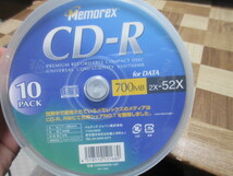 CD-R MEMOREX　TELEX　CD-R 10PACK　と　太陽誘電　That's CD-R １枚　700MB_画像2
