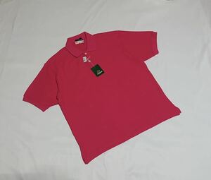 (未使用) CORRIDOR // アメリカ屋 / 半袖 鹿の子 コットン ポロシャツ (ピンク) サイズ L