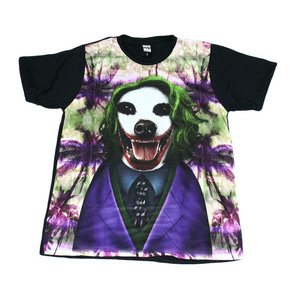 ジョーカー 犬 ペット 映画 アメリカ JOKER 仮装 ストリート系 スケーター デザインTシャツ おもしろTシャツ メンズTシャツ 半袖 ★E737L