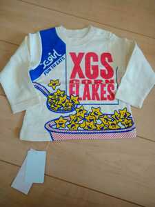 *X-girl Stages corn flakes long sleeve T shirt 80cm tag equipped *