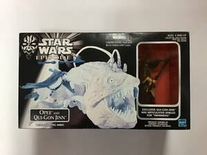  old TOMY Star Wars episode 1 Creature zwith figure opi-si- killer with Qui-Gon Jinn unused goods 