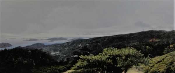 Toshihiro Ohata, [Mer intérieure de Seto et mont Noro], Provenant d'une rare collection d'art encadrant, Nouveau cadre inclus, En bonne condition, frais de port inclus, Peinture, Peinture à l'huile, Nature, Peinture de paysage