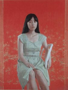 Art hand Auction Hideo Oya, [Summer of Festival], From a rare framed art book, Brand new with frame, Good condition, postage included, painting, oil painting, portrait