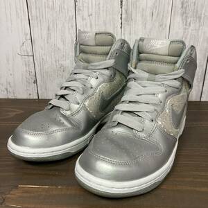 【NIKE】 ナイキ WMNS DUNK HIGH METALLIC SILVER/BLING PACK 325203-001 24.5cm ダンク ハイ ブリンブリンパック 送料無料!