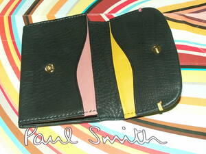 *721 new goods regular Paul Smith 2 stitch color card-case 