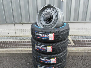 CRIMSON DEAN COLORADO 16x6.5J +38 6-139.7 スティールグレー GOODYEAR NASCAR 215/65R16セット 200系ハイエース レジアスエース