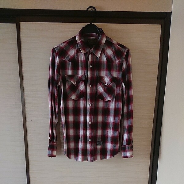 STOOGE&CO メンズ チェックシャツ Lサイズ ウエスタンシャツ