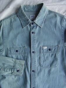 Lee × Ciaopanic bleach processing Denim material work shirt size M