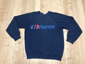 80's ビンテージ hanes ヘインズ ロゴ ラグラン スウェット USA製