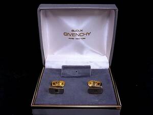 *N2395*# хорошая вещь # Givenchy [ серебряный * Gold ]# запонки!