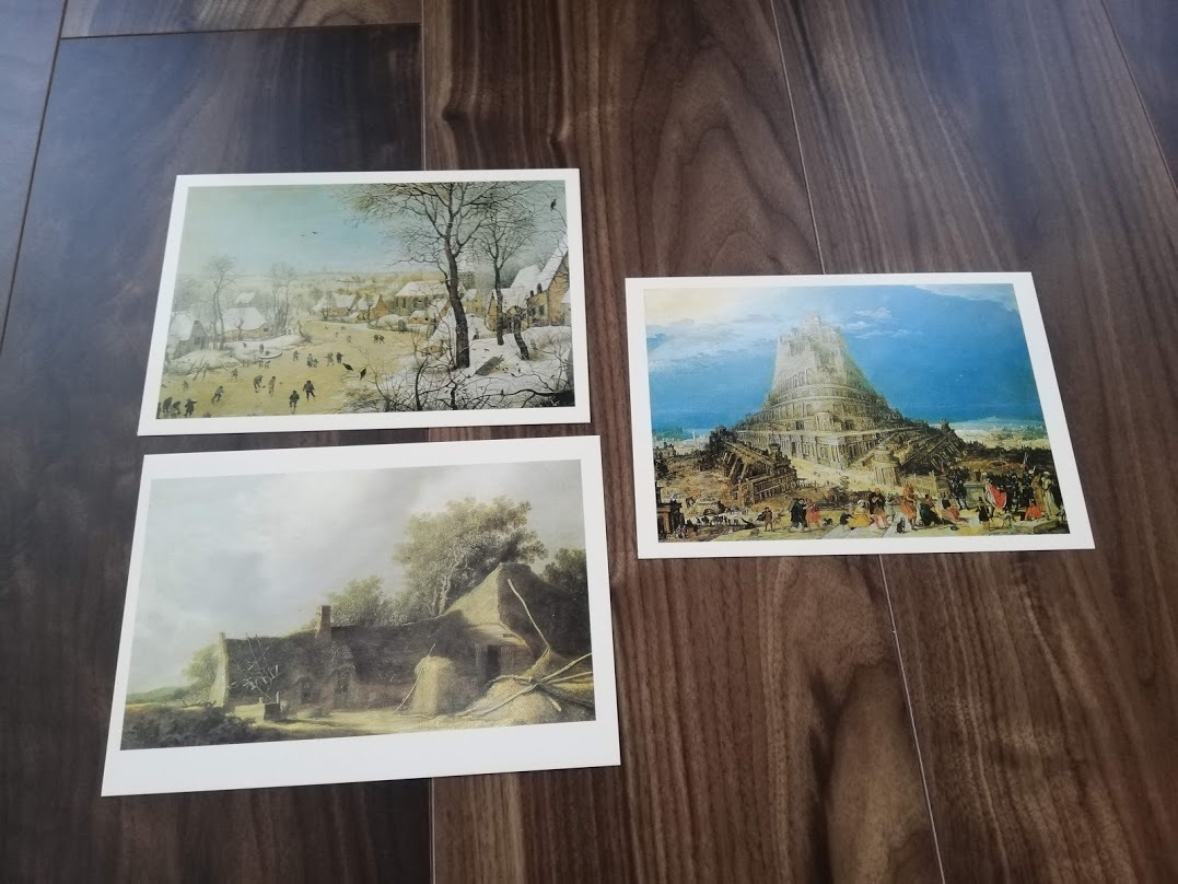 ★Postkarte Bruegel und die niederländische Landschaftsmalerei★Unbenutzt, Kunstwerk, Malerei, Collage, Papier schneiden