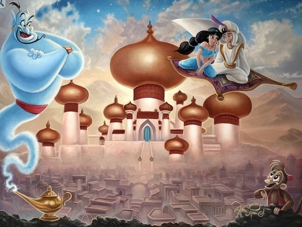 Disney Fine Art ディズニーファインアート アラジン ジーニー 限定 レア Jared Franco