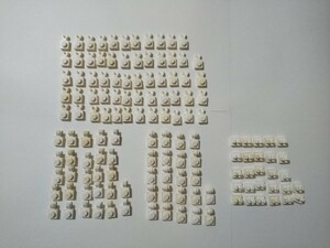 A376　白色　ホワイト　1×1　クリップ系パーツ種類色々　大量　約135個　レゴパーツ　LEGO