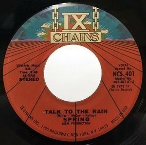 SPRING/TALK TO THE RAIN シングルレコード
