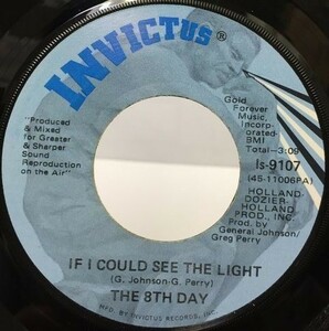 THE 8TH DAY/IF I COULD SEE THE LIGHT シングルレコード