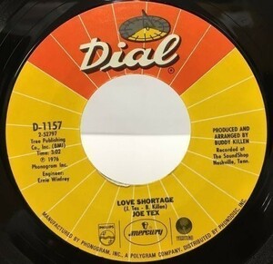 JOE TEX/LOVE SHORTAGE シングルレコード