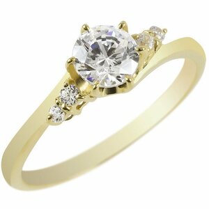 婚約指輪 18金 リング ダイヤモンド 一粒 レディース ゴールド 0.57ct 指輪 18k イエローゴールドk18 エンゲージリング 大粒 送料無料