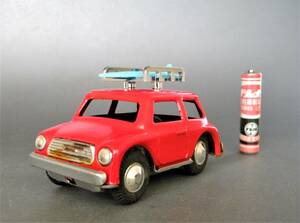 Morris Mini Cooper ★★ミニクーパー&サーフボード !! 赤 8.2㎝ 日本製 絶版限定 toys club フリクション走行 ★★未使用 デッドストック