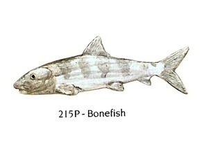 ピンバッジ ボーンフィッシュ 215P ハンドペイント ソトイワシ 鰯 魚 ピンズ バッチ スズ ピューター アニマル ブローチ バッジ バッヂ
