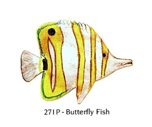 ピンバッジ バタフライフィッシュ 271P ハンドペイント 魚 ピンズ バッチ スズ ピューター 動物 アニマル ブローチ バッジ バッヂ