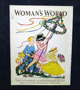 1939 год битва передний Woman's World иностранная книга Maginel Wright Barney обложка иллюстрации Frank * Lloyd * свет. сестра / античный рукоделие * мода реклама 