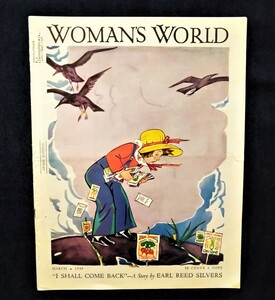 1939 year war front woman magazine Woman's World foreign book Maginel Wright Barney cover illustration Frank * Lloyd * light sister / antique advertisement fashion 