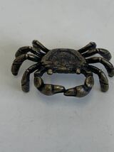 蟹　カニ　真鍮製　盆栽愛好家品　3.5×2.3×1.2cm_画像10