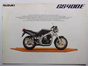 ☆☆V-3048★ スズキ バイク GS400E カタログ ★レトロ印刷物☆☆