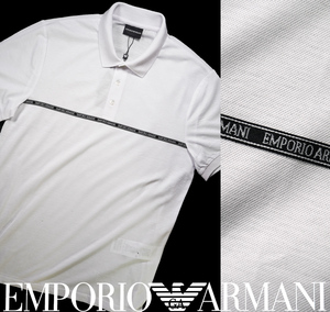 新品2万【EMPORIO ARMANIアルマーニ】春夏モデル/清潔感と洒脱さを併せ持つ佇まい/清涼ジャージーストレッチポロシャツXS/44相当/E1736