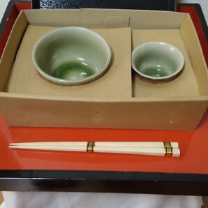 創作器。大、小、器とお箸、お盆、セット。