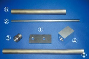 [AUTO STAFF/ auto staff ] pulling hook OPTION (5) welding shaft material : steel L=260mm screw holes M20×P1.5 [AS-TH-OPTION-5]