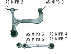 【AUTO STAFF/オートスタッフ】 ランサー リアサスペンションピロブッシュ リアアッパーF(アルミ) 単品 [AS-MIPB-2]