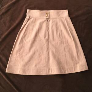 FENDI Fendi stretch trapezoid skirt orange series 44 large size A line flair Denim manner plain simple lady's bottoms 