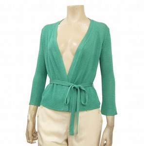 NM beautiful goods * Ballsey *BALLSEY* green group * waist ribbon * gown manner *.... knitted cardigan *38 number (9 number *M)* lady's 