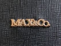 B1D146◆ マックスアンドコー Max&co 本革レザー ブラック色×ホワイト色×ゴールド色 ロゴ 定期入れ パスケース カードケース 付録_画像8