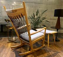 シェーカーロッキングチェア+オットマン/shaker rocking chair(検|ミッドセンチュリー,midcentury,イームズ,ウェグナー,北欧ビンテージ_画像3