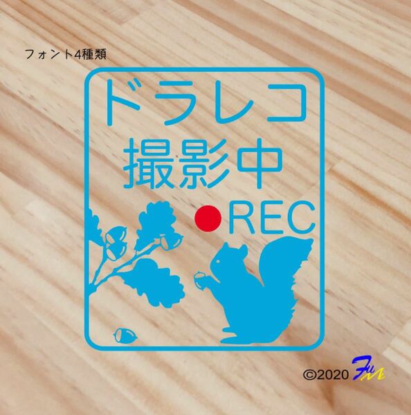 ドライブレコーダー17 ステッカー 文字4種類から選べる 全28色 #drFUMI #ドラレコ