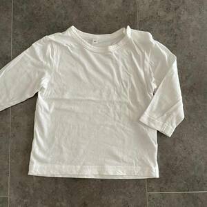 無印　無印良品　muji　ホワイト　80cm　長袖　Tシャツ　カットソー　ベビー　キッズ　子供　/　851